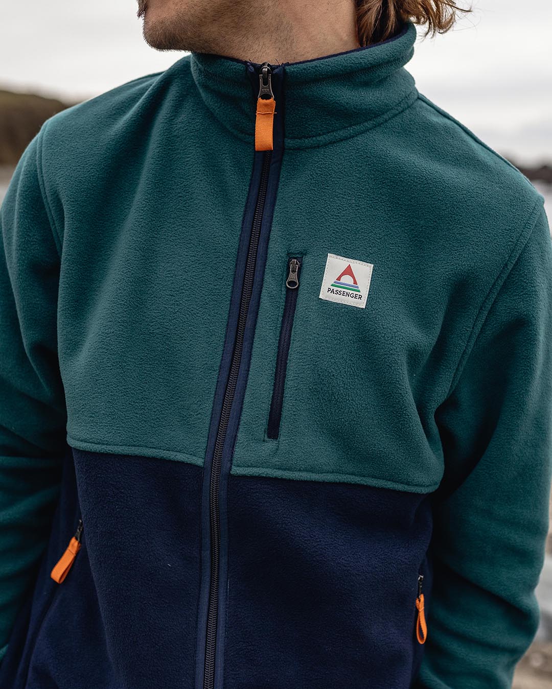 Ridge Full Zip Polar Fleece - Mediterranean/Deep Navy