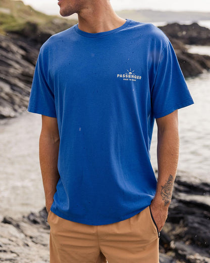 Roam Free Recycled Cotton T-Shirt - True Blue